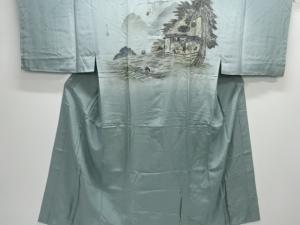 アンティーク　木曽海道六十九次模様男物長襦袢